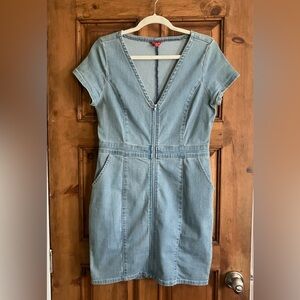 Guess Light Blue Denim Mini Dress